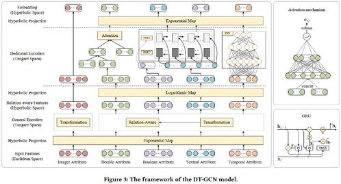 基于双曲空间的DT-GCN 一种数据类型感知的知识图谱表示学习模型的数据处理流程